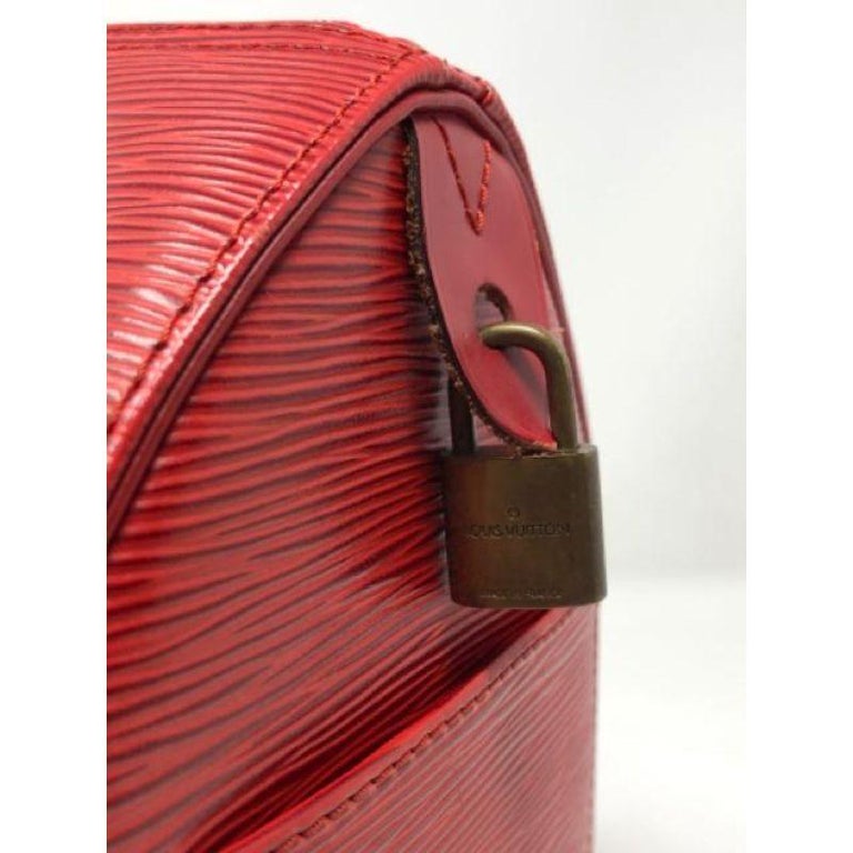 Louis Vuitton Red Epi Leather Bag Speedy Purse  For Sale 6