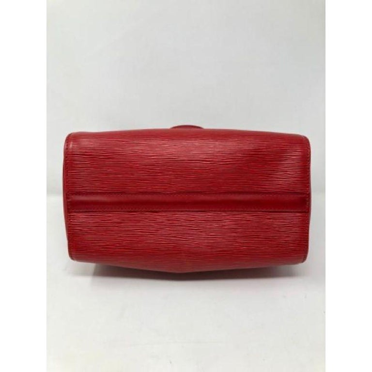 Louis Vuitton Red Epi Leather Bag Speedy Purse  For Sale 8