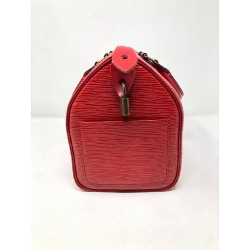 Women's Louis Vuitton Red Epi Leather Bag Speedy Purse 