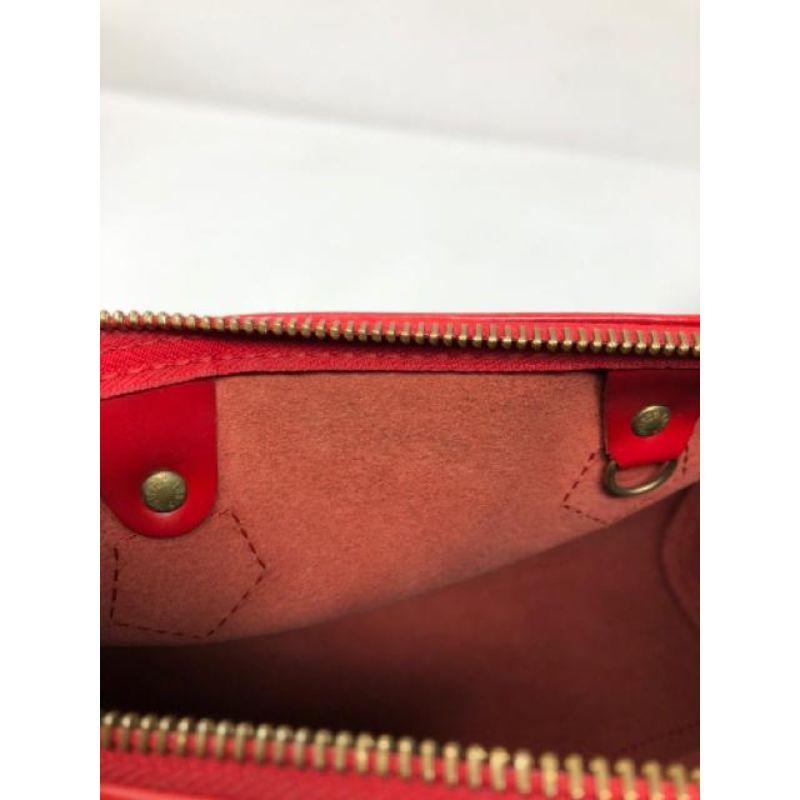 Louis Vuitton Red Epi Leather Bag Speedy Purse  3