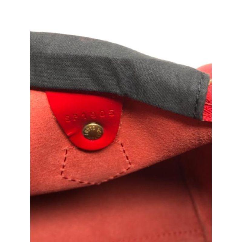 Louis Vuitton Red Epi Leather Bag Speedy Purse  4