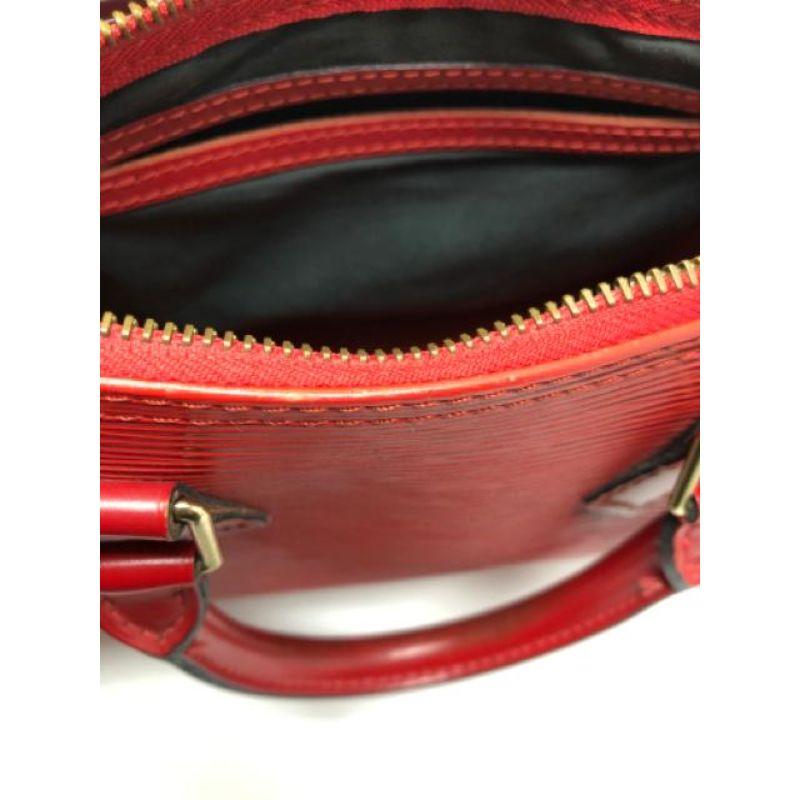 Louis Vuitton Red Epi Leather Bag Speedy Purse  5