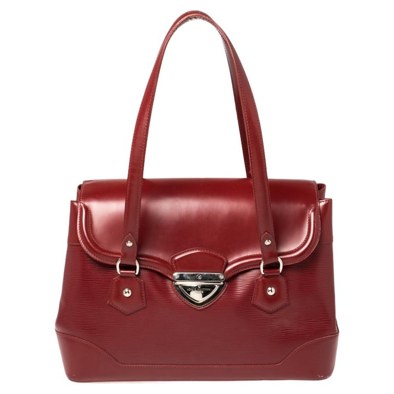 Louis Vuitton Red Epi Leather Bagatelle GM Bag For Sale