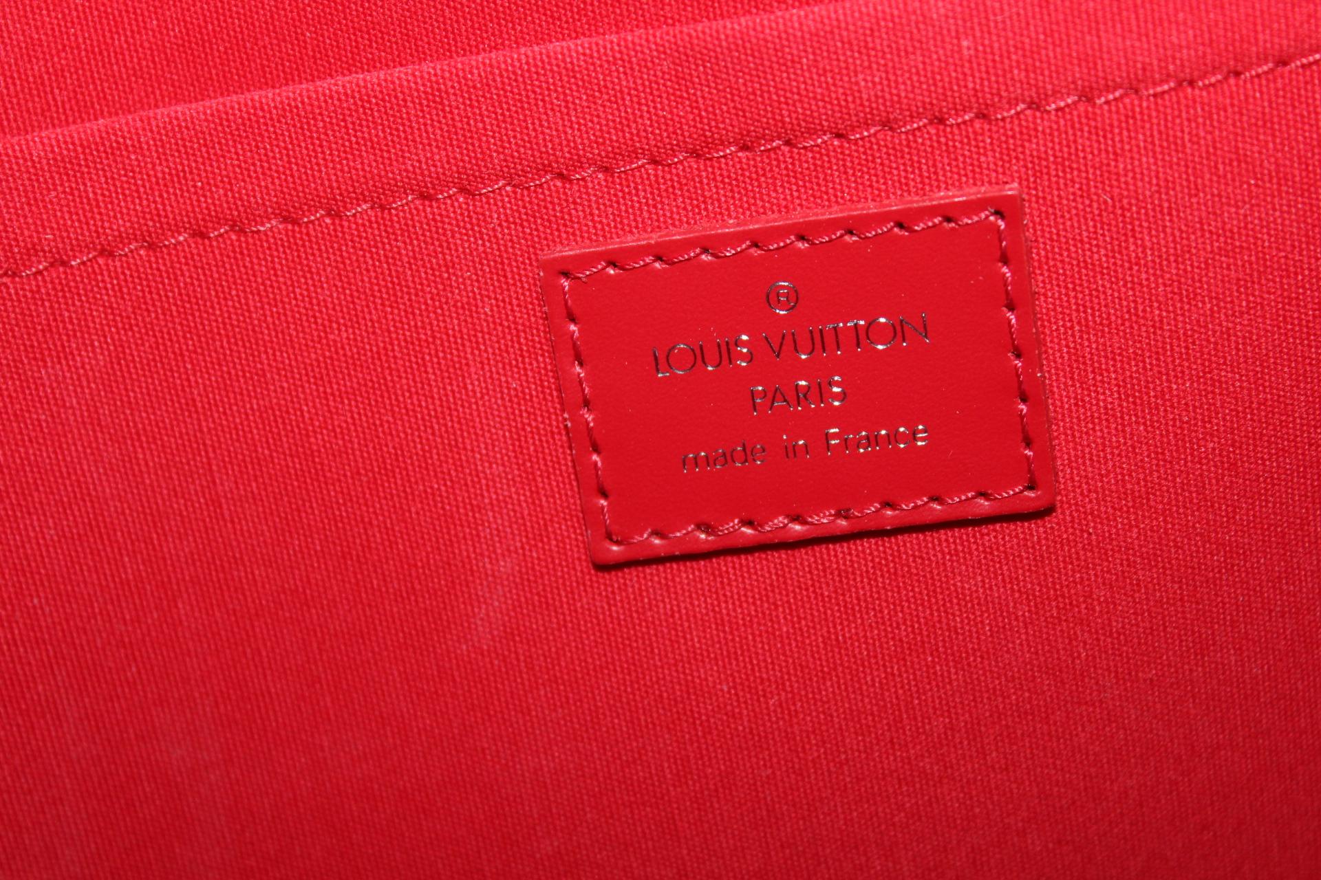 LOUIS VUITTON Red Epi Leather Bowling Montaigne PM Bag 5