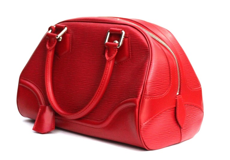 LOUIS VUITTON Red Epi Leather Bowling Montaigne PM Bag at 1stDibs