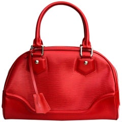 LOUIS VUITTON Rote Epi Leder Bowling Montaigne PM Tasche