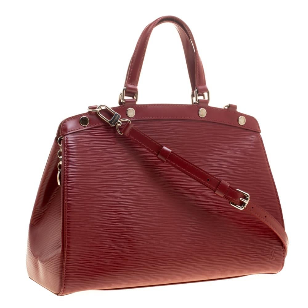 Women's Louis Vuitton Red Epi Leather Brea MM Bag