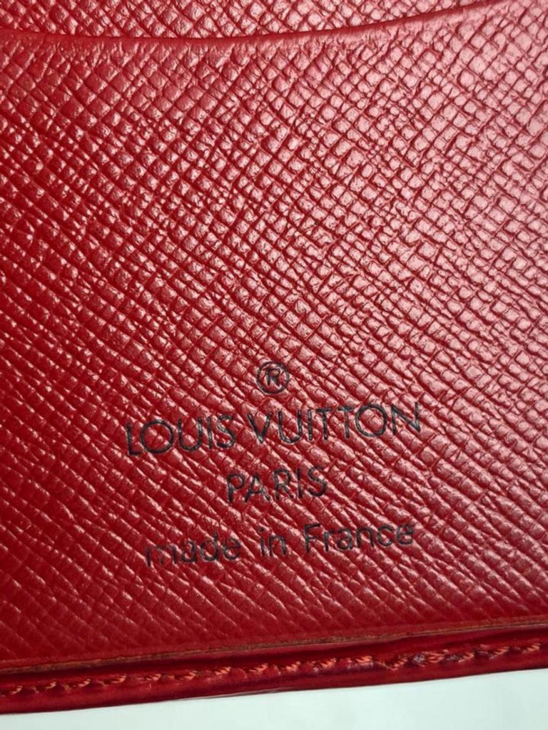 Louis Vuitton, Bags, Authentic Louis Vuitton Vintage 996 Red Epi Leather  Card Case Mini Wallet