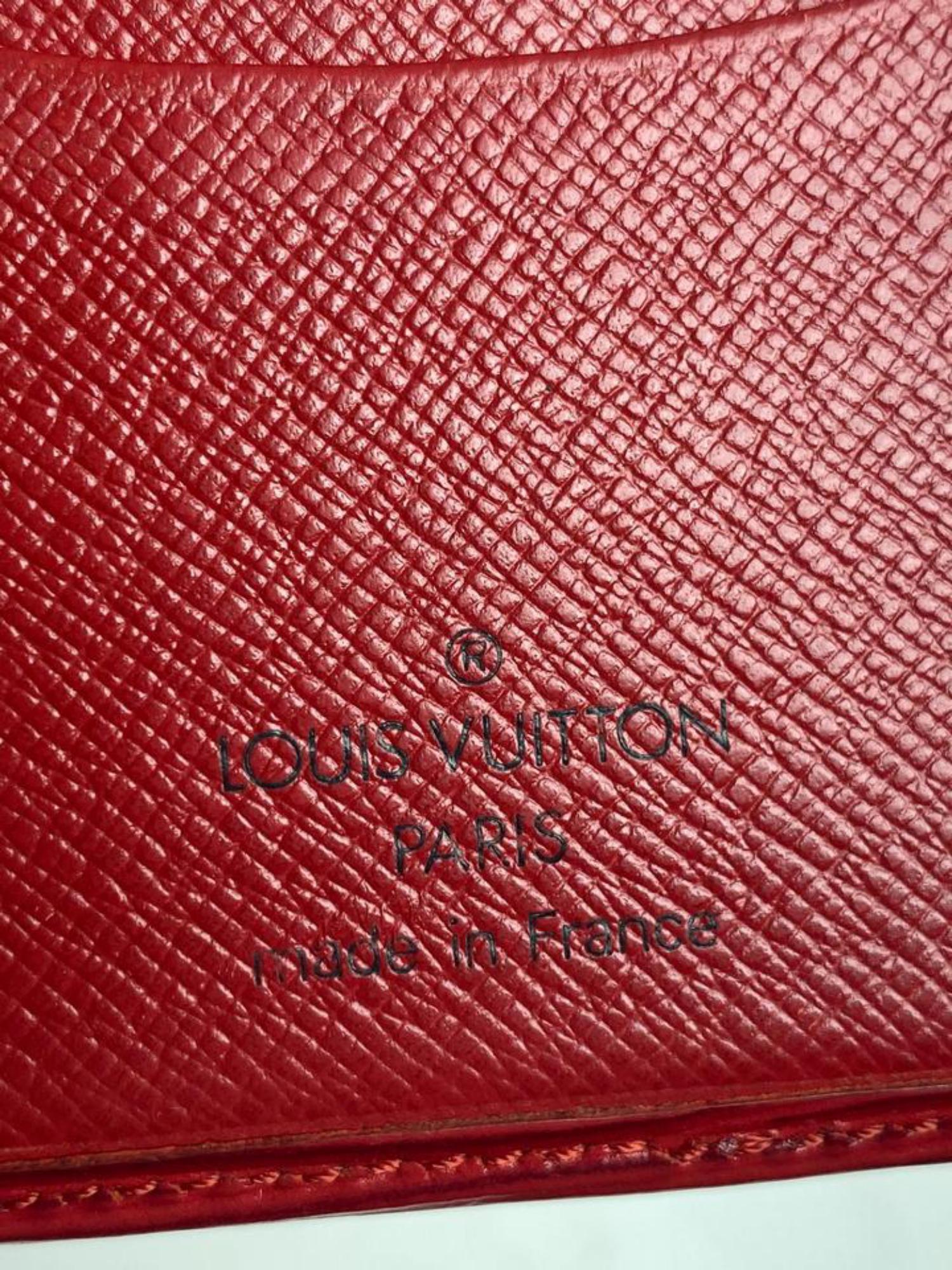 Louis Vuitton Rote Epi-Leder-Kartentasche/Brieftaschehalter 5LVL1223 Damen