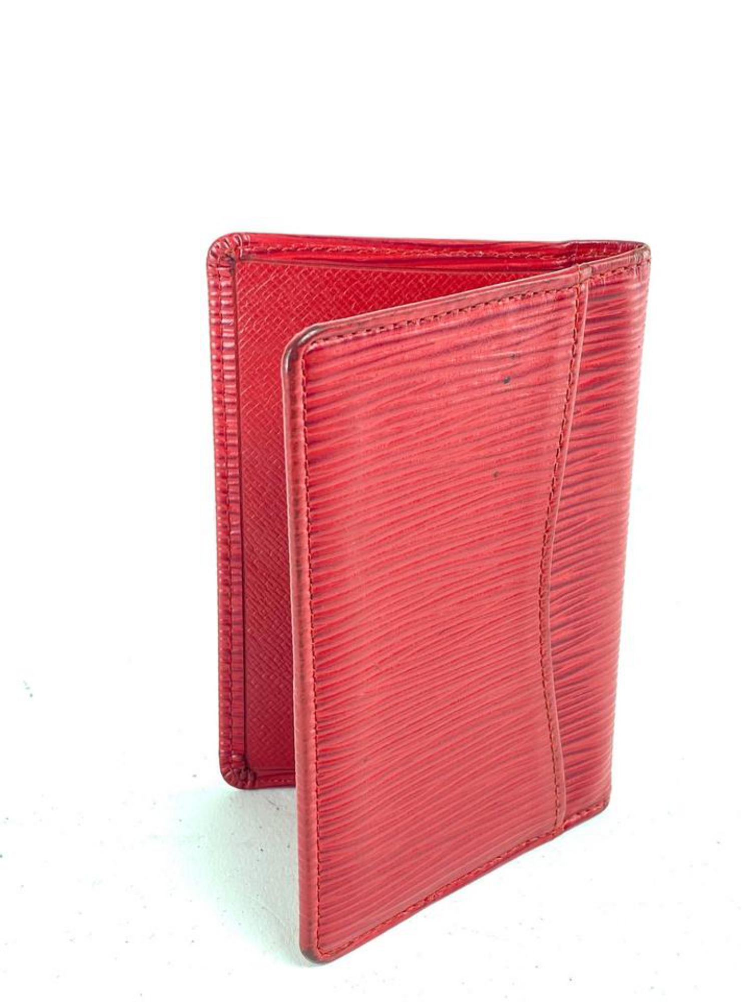 Louis Vuitton Rote Epi-Leder-Kartentasche/Brieftaschehalter 5LVL1223 1