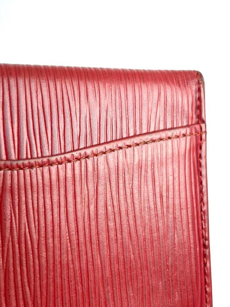 Leather wallet Louis Vuitton Red in Leather - 24294092