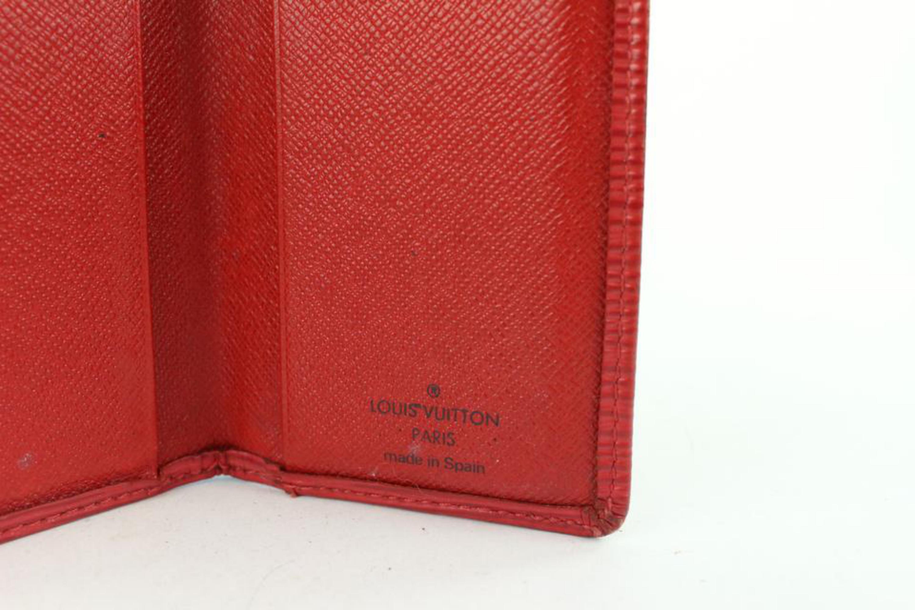 Louis Vuitton Red Epi Leather Card Holder Wallet Case 0L1230 3