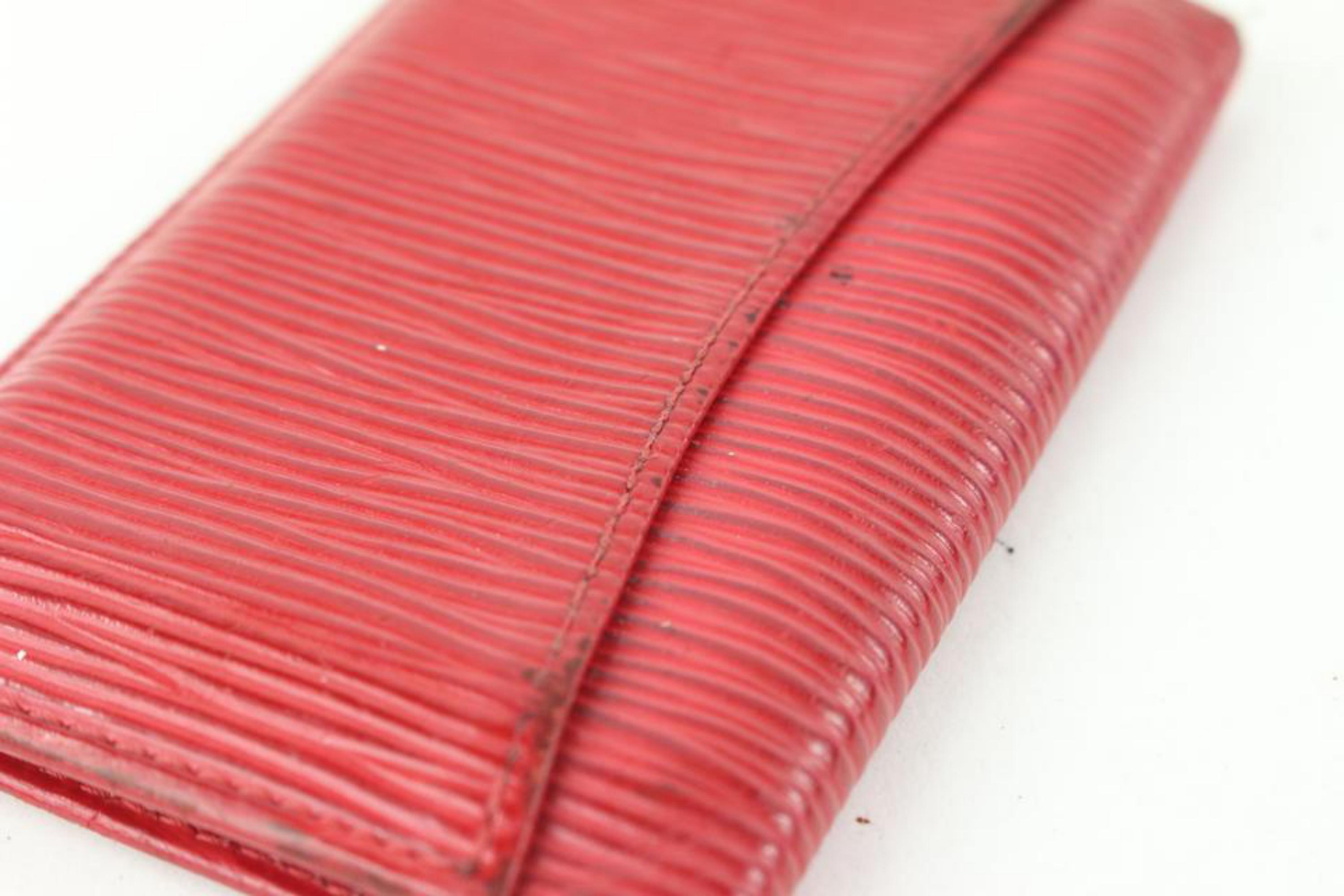 Louis Vuitton Red Epi Leather Card Holder Wallet Case 0L1230 1