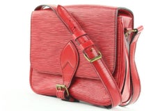 Louis Vuitton Red Epi Leather Cartouchiere Crossbody Bag 225lvs210