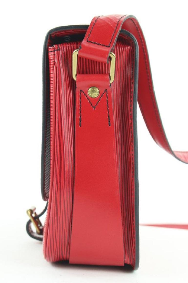 Louis Vuitton Red Epi Leather Cartouchiere Crossbody Bag 225lvs210 1