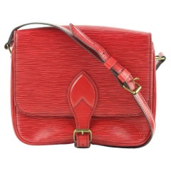 Louis Vuitton Red Epi Leather Cartouchiere Crossbody Bag 225lvs210