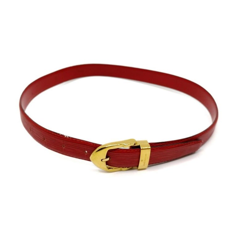Louis Vuitton Red Epi Ceinture Belt 863440 For Sale at 1stDibs red louis vuitton belt, lv red belt, belt red