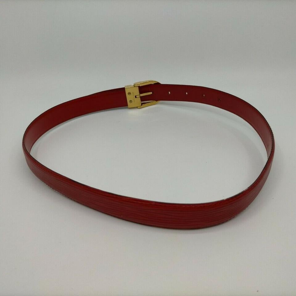 Women's Louis Vuitton Red Epi Leather Ceinture Belt 863440
