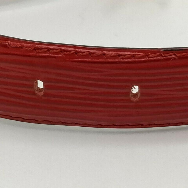 LOUIS VUITTON Red Epi Leather Belt (Size 44) #26352