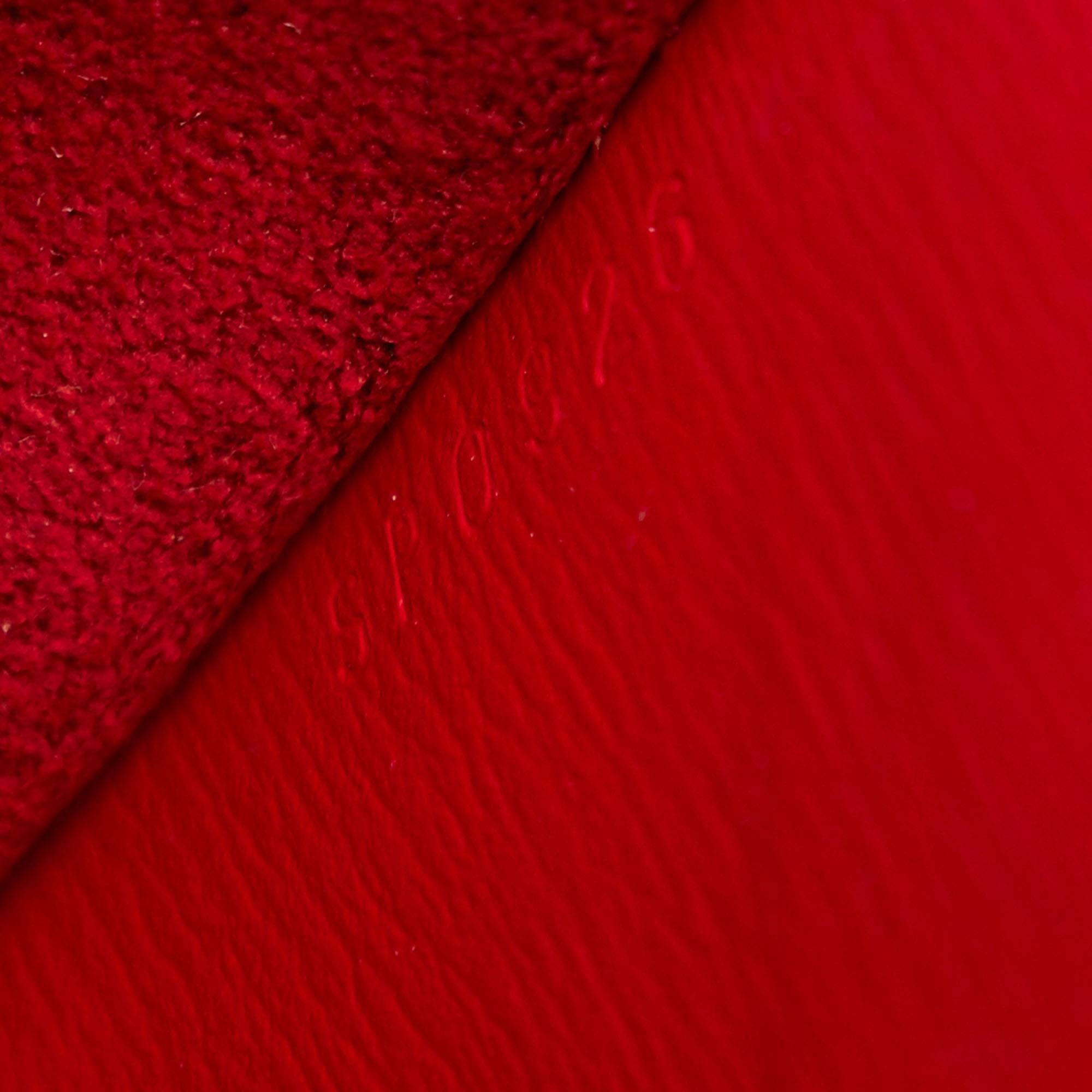 Louis Vuitton Red Epi Leather Cluny Shoulder Bag 4