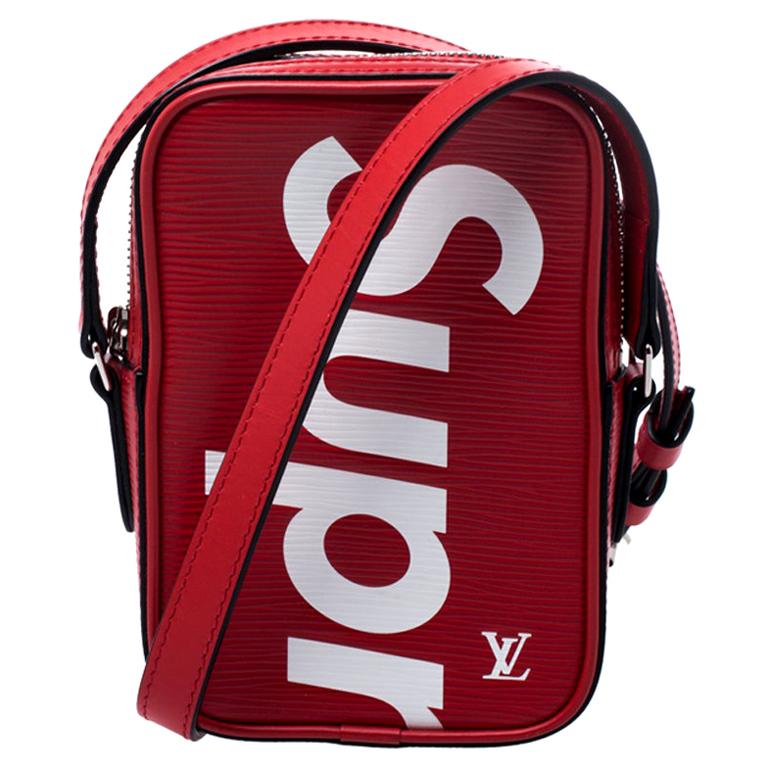 Louis Vuitton X Supreme Red Epi Leather Danube Messenger Bag Louis Vuitton
