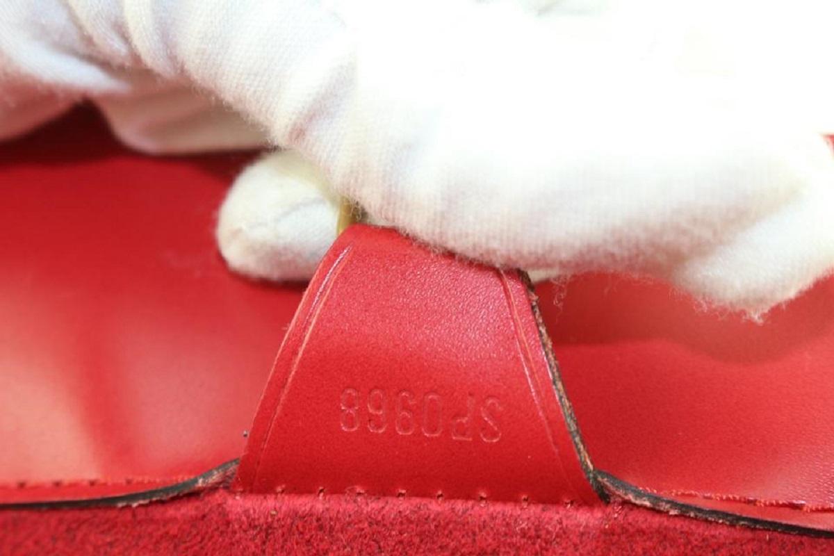 Louis Vuitton Red Epi Leather Duplex Zip Tote Bag 104lv44 1