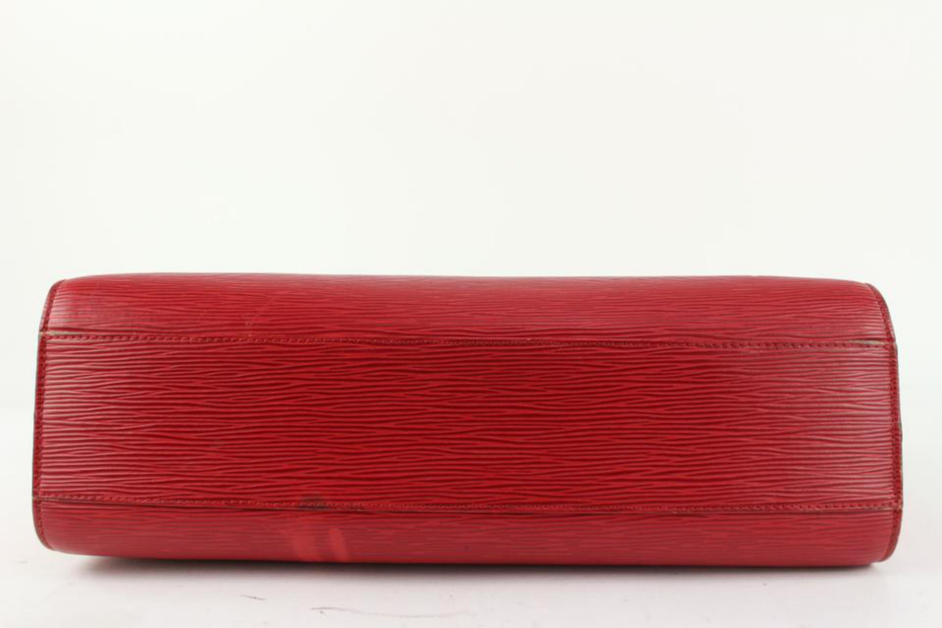 Louis Vuitton Red Epi Leather Duplex Zip Tote Bag 104lv44` 1
