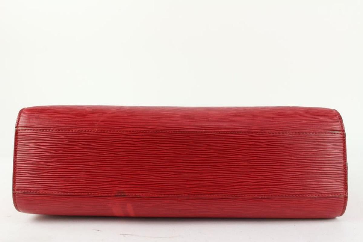 Louis Vuitton Red Epi Leather Duplex Zip Tote Bag 104lv44 4
