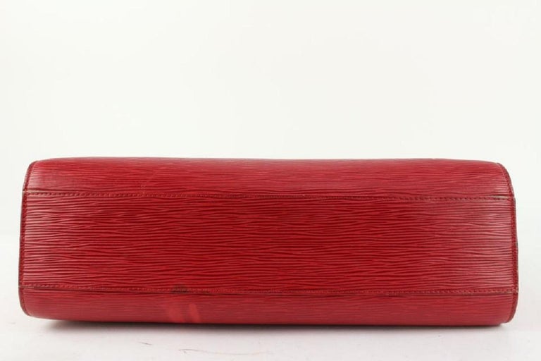 Louis Vuitton Red EPI Leather Duplex Bag