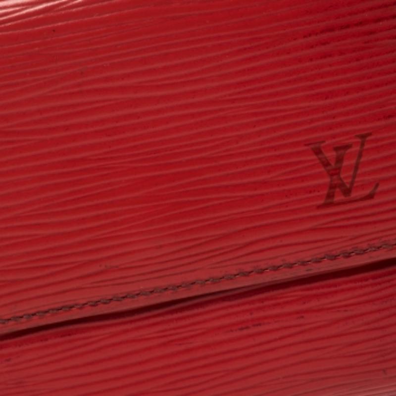 Rouge Louis Vuitton - Portefeuille Elise en cuir épi rouge en vente