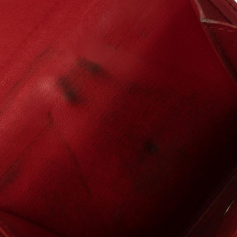 Louis Vuitton - Portefeuille Elise en cuir épi rouge en vente 4