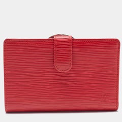 Louis Vuitton Red Epi Leather French Purse Wallet