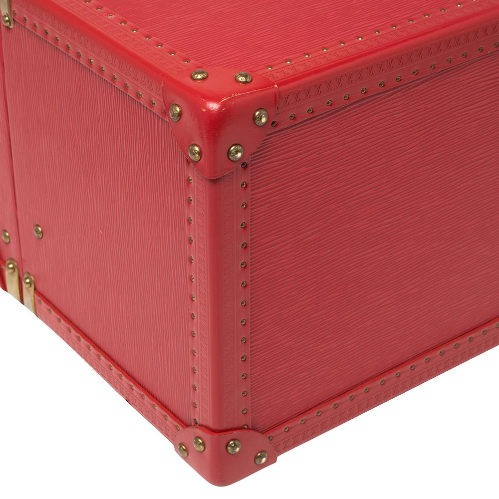 Louis Vuitton Red Epi Leather Hardsided Boite Pharmacie Train Case In Good Condition In Dubai, Al Qouz 2