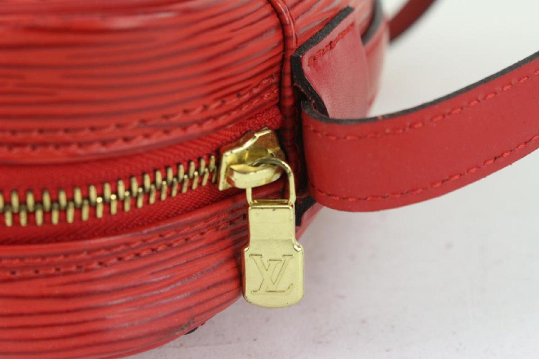Women's Louis Vuitton Red Epi Leather Jeune Fille Crossbody Bag 825lv68