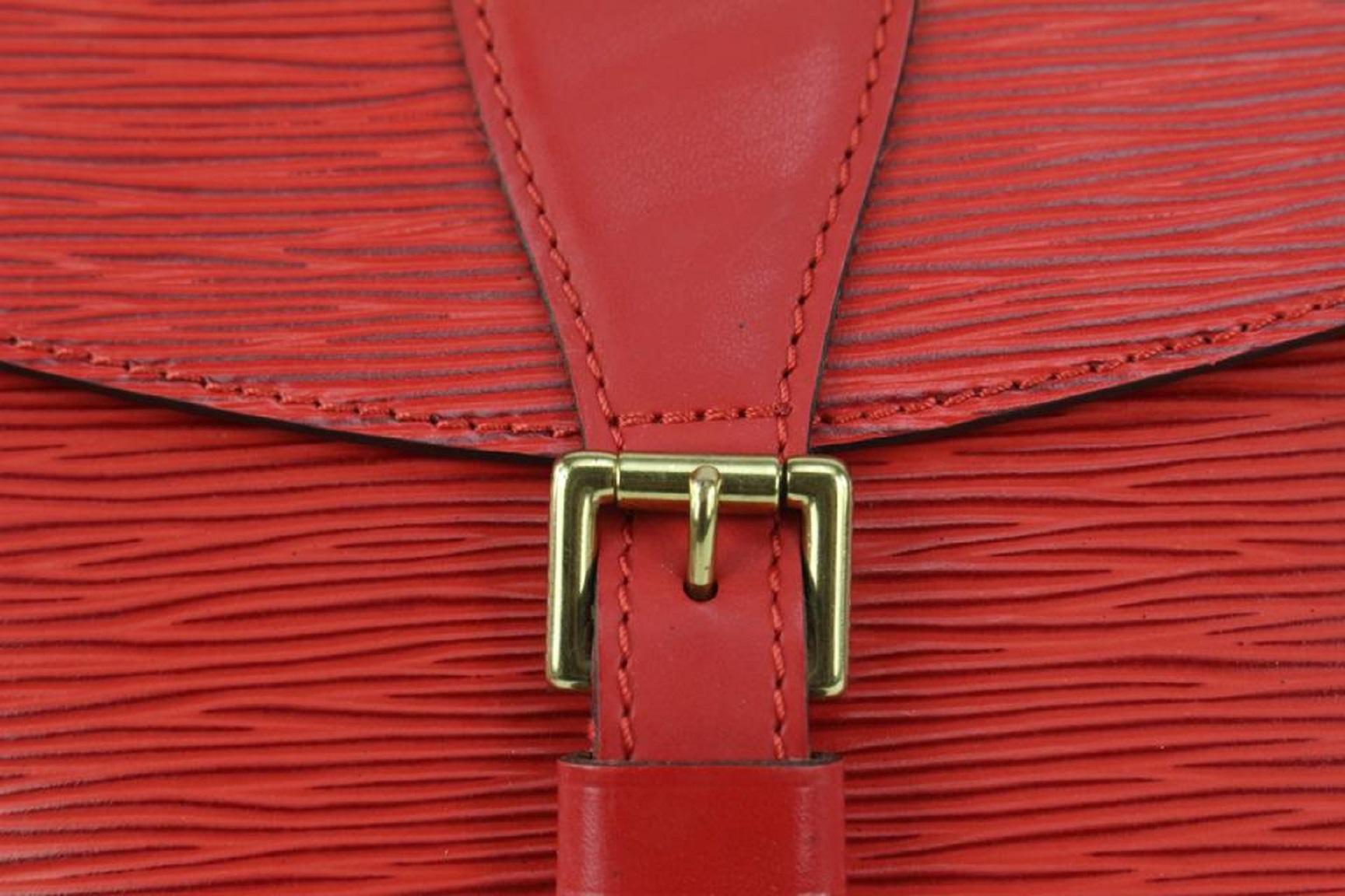 Louis Vuitton Red Epi Leather Jeune Fille Crossbody Bag 825lv68 3
