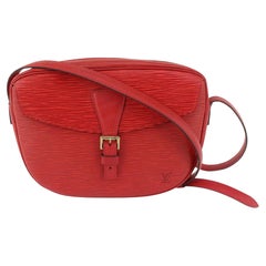 Louis Vuitton Red Epi Leather Jeune Fille Crossbody Bag 825lv68