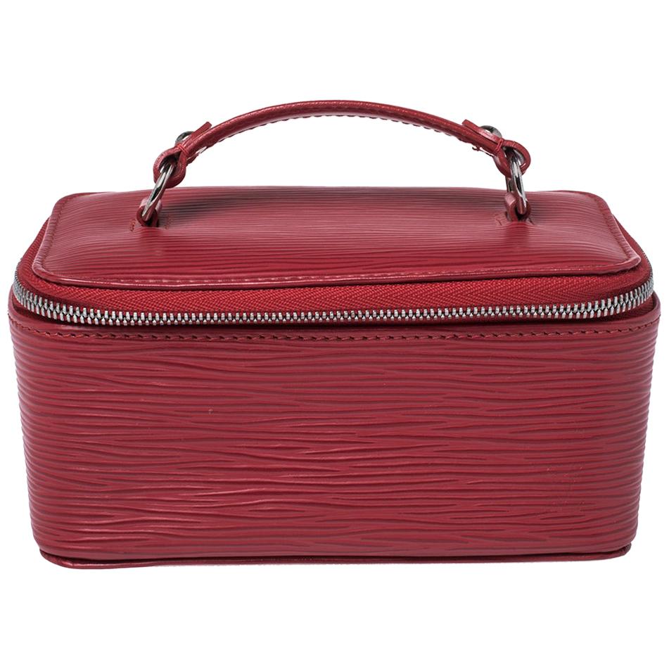 Louis Vuitton Red Epi Leather Jewelry Box