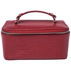 Louis Vuitton - Boîte à bijoux en cuir épi rouge