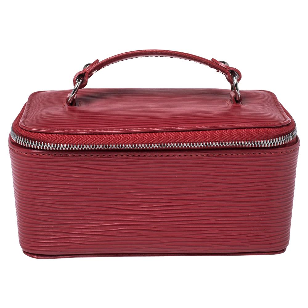 Louis Vuitton Red Epi Leather Jewelry Box