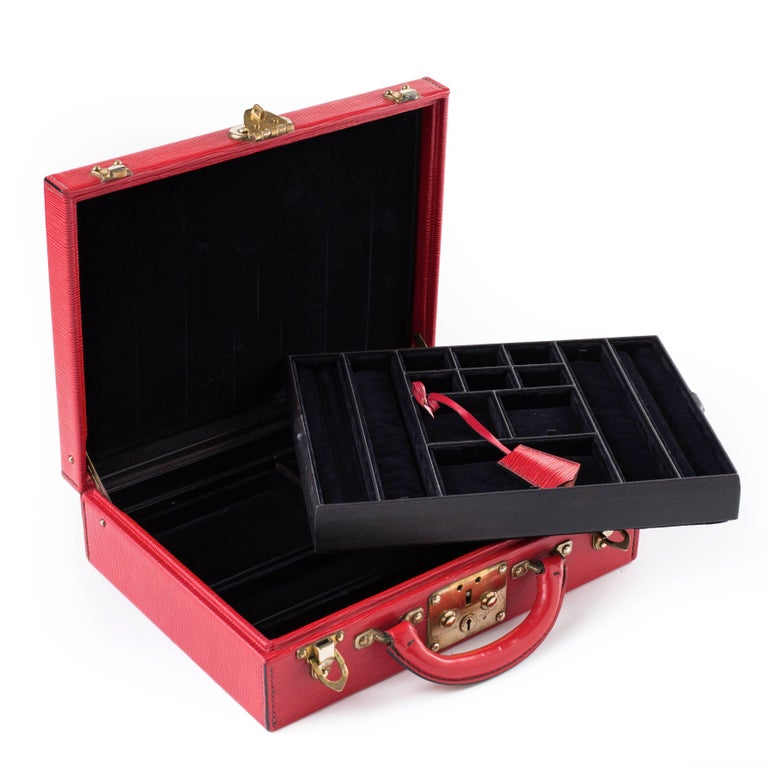 Louis Vuitton Red Epi Leather Jewelry Case For Sale at 1stDibs