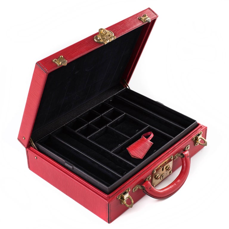 Louis Vuitton Red Epi Leather Jewelry Case For Sale at 1stDibs