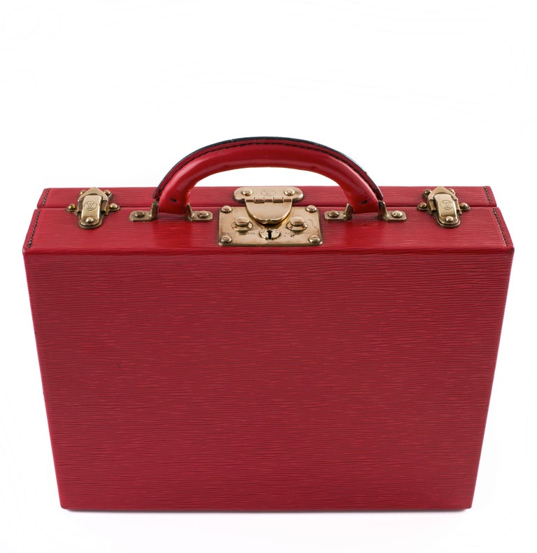 Louis Vuitton Red Epi Leather Jewelry Case For Sale at 1stDibs