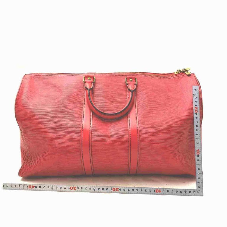Louis Vuitton Red Epi Leather Keepall 45 Boston Duffle 861156 5