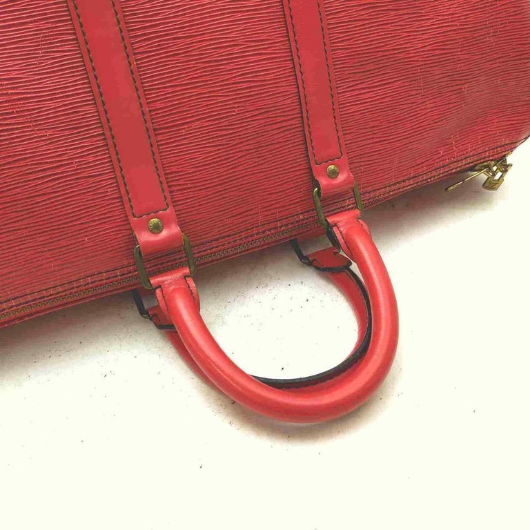 Louis Vuitton Red Epi Leather Keepall 45 Boston Duffle 861156 6