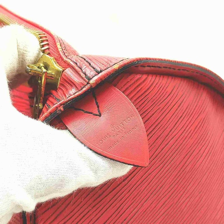 Women's Louis Vuitton Red Epi Leather Keepall 45 Boston Duffle 861156