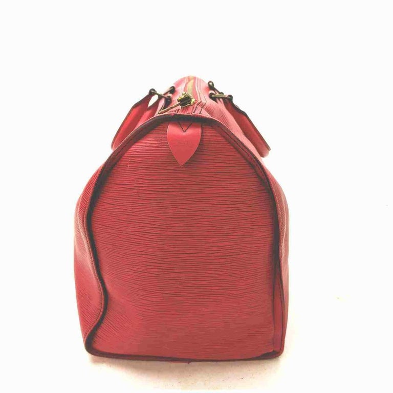 Louis Vuitton Red Epi Leather Keepall 45 Boston Duffle 861156 3