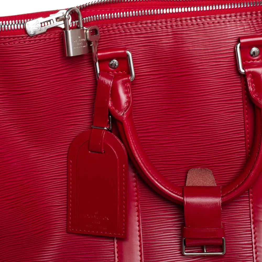 Epi Leder Keepall 45 von Louis Vuitton in Rot im Angebot 7