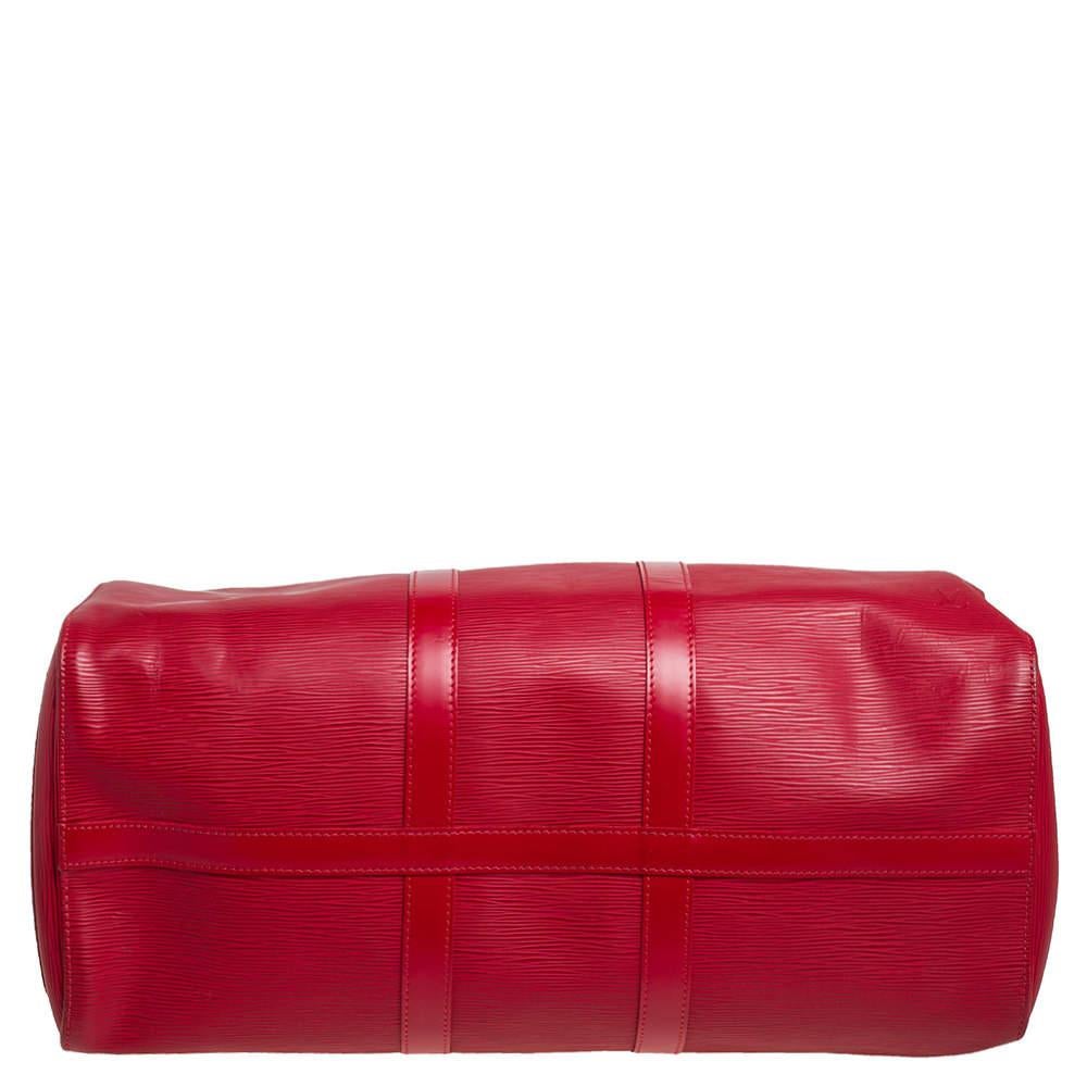 Epi Leder Keepall 45 von Louis Vuitton in Rot im Angebot 1