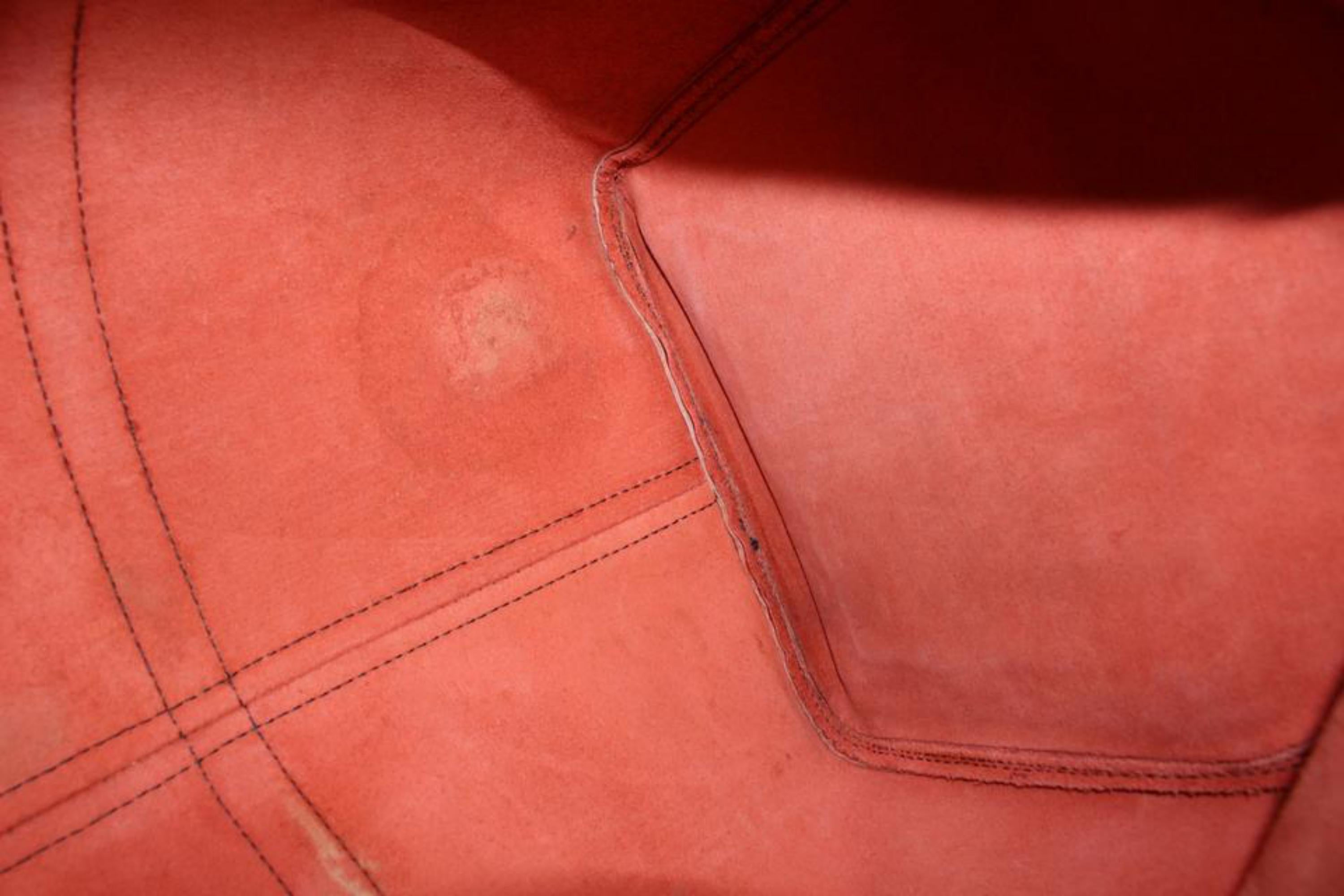 Louis Vuitton Rot Epi Leder Keepall 50 Duffle Bag 89lk328s im Angebot 8