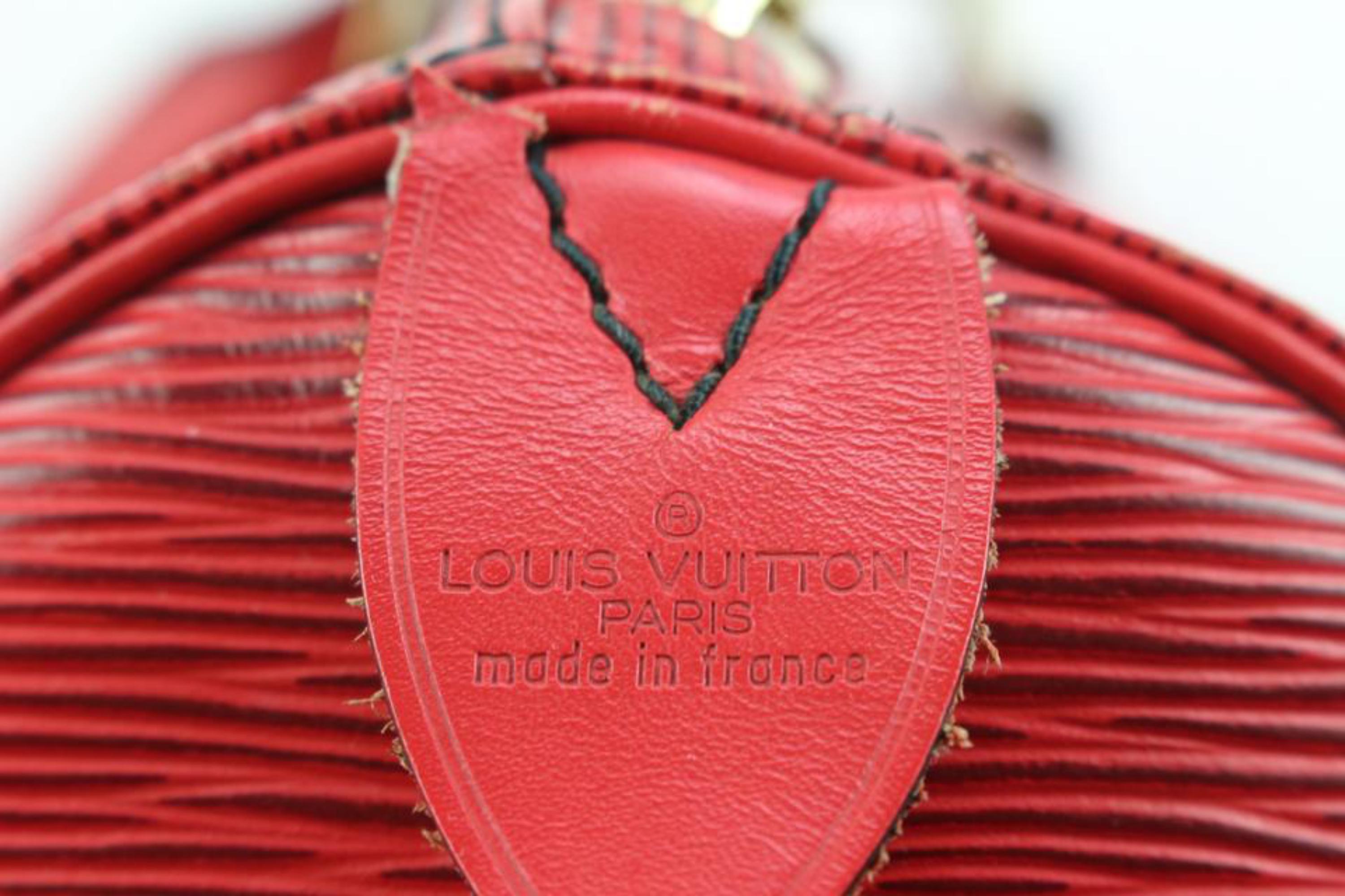 Louis Vuitton Rot Epi Leder Keepall 50 Duffle Bag 89lk328s im Angebot 1
